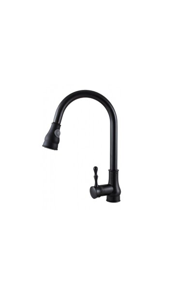 Trendy's Baterie chiuveta bucatarie inalta cu dus extensibil culoare negru