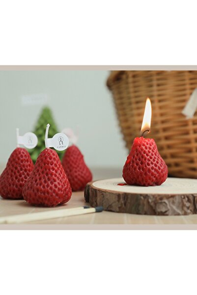 Flippy Set of 9 Scented Candles - Strawberry Model, Burn 30-45 min, 117 g, 9.3x9.3x3.8 cm, Red