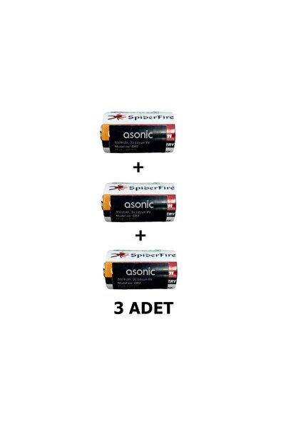 newnet 3 Adet CR2 Lityum pil (3 V, 800 mAh)