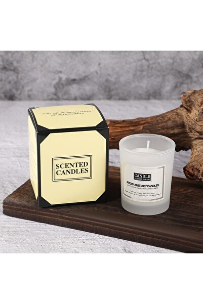 Flippy Scented Candle, Translucid Jar, 6.2 x 5.2 cm, Freesia & Pear, White