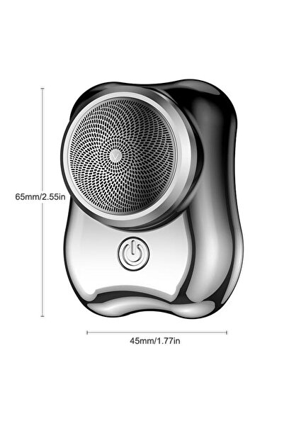 Flippy Portable Electric Shaver, USB Type-C, >60 min Battery, 6.5x4.5x4 cm, Black