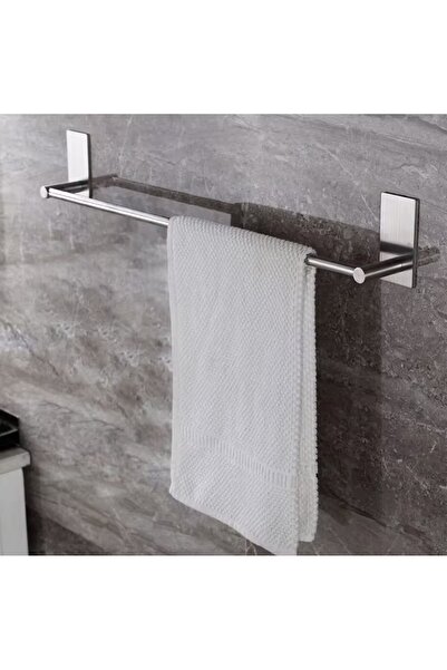 Bulutlife 50 Cm Paslanmaz Çelik Banyo Havluluk, Kendinden Yapışkanlı