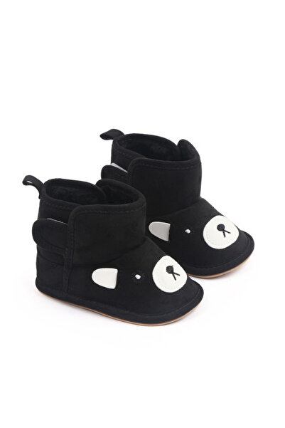 Superbaby Baby booties - Black teddy