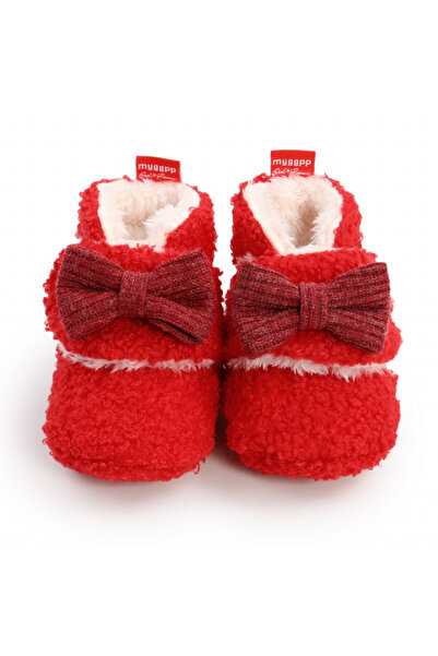 Superbaby Red ankle boots with bow