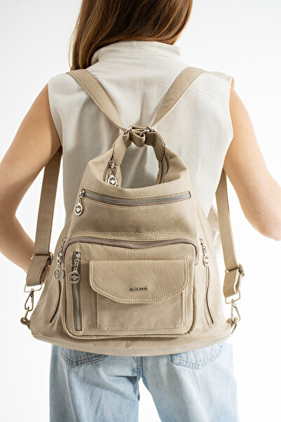 MEGA ÇANTA Geantă de umăr/rucsac din piele pentru femei Lisbon