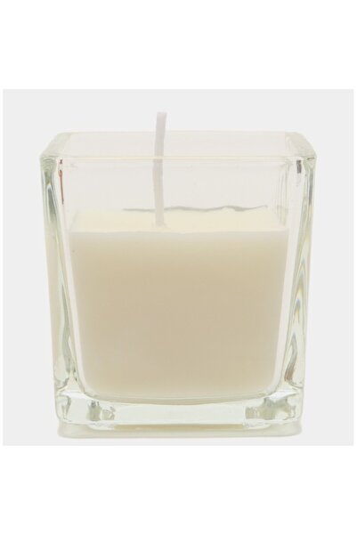 Flippy Scented Candle, Transparent Glass, Essential Oil, 4.8 x 5.4 x 5.5 cm, Jasmine, White