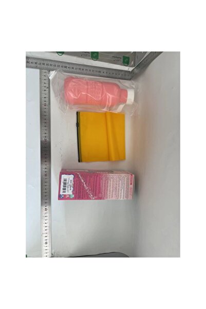 Flippy Bideu portabil pentru igienă intimă, 450 ml, cu capac și inoxidabil galben, 29,5x7 cm, roz