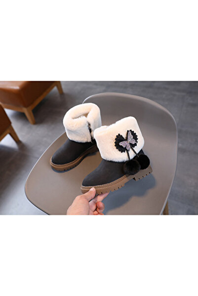 Superbaby Black fur boots - Fluturas