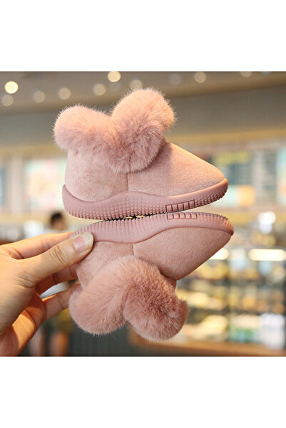 Bebelul Short powder pink fur-lined boots