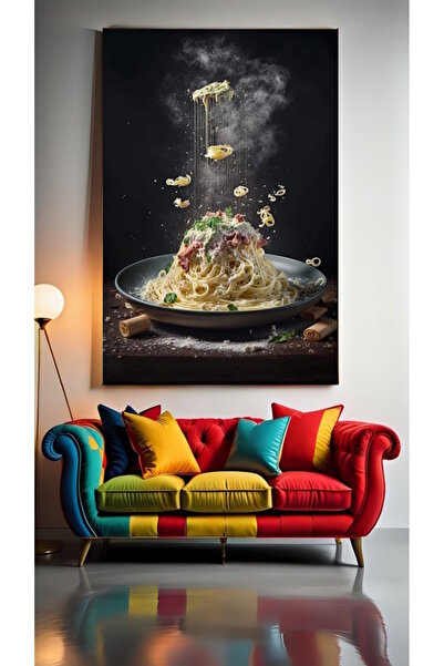 özkacar SPAGHETI SOS V3 Tablou pe pânză pentru decorarea casei, perete, salon...