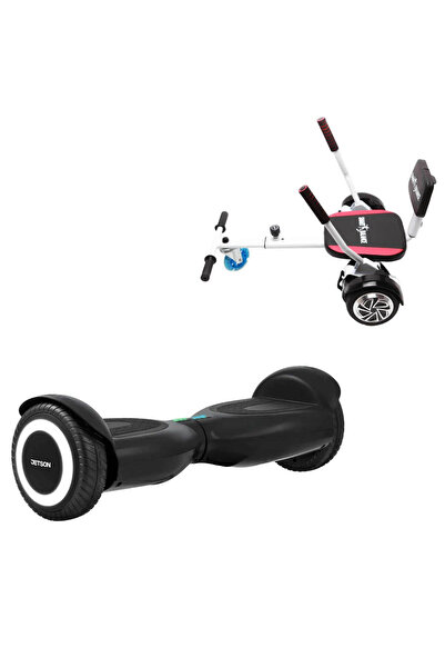 Smart Balance 6.5 inch Hoverboard Package with Comfort Seat, Jetson Prism Black and Hoverkart with White Sponge
