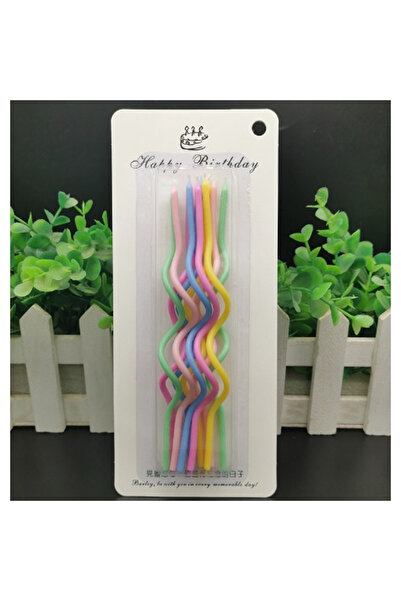 Flippy Set 10 lumanari multicolore spiralate, 17 x 0.34 cm