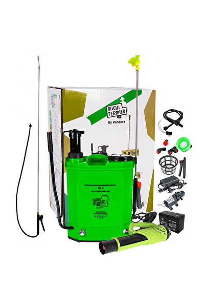 Golden Fish Pompa de stropit cu acumulator & manuala, 2 in 1 Micul Fermier 16 L, 12 V, 2.3 MPA + Atomizor portab