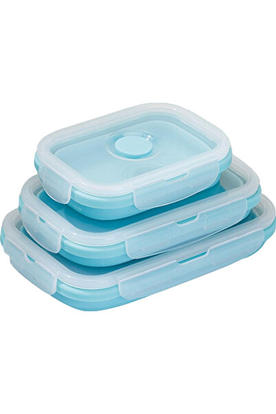 Flippy Set of 3 foldable casseroles, made of silicone, resistant to high temp...