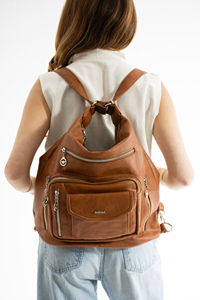 çantamgelsin MEGA POLO Lisbon Geantă de umăr/rucsac din piele pentru femei