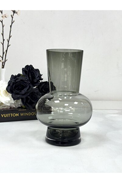 MİEN CAM VAZO 27 CM TKEBT Füme