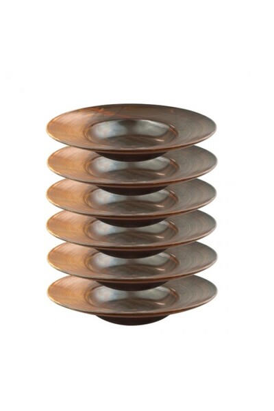 Culinaro Set of 6 porcelain pasta plates INDY 28cm, 380ml