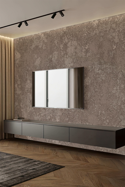 dreamwall Beton ve Kumaş Dokulu Kahverengi Tekstil Duvar Kağıdı