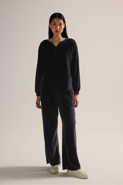 Hays Kadın Pamuklu Kadife Uzun Eşofman Takımı