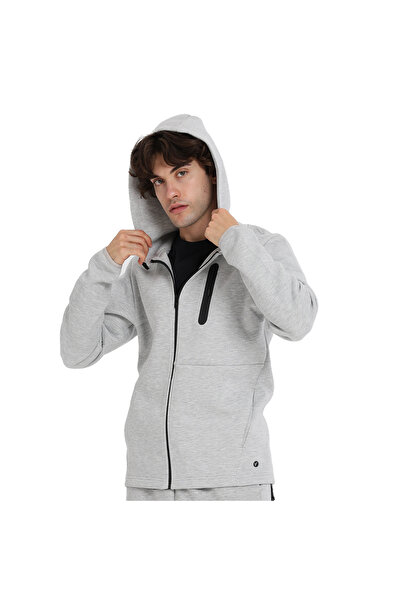 Sportive Arvada Full-Zip Erkek Gri Günlük Stil Eşofman Üstü 25KE1007-KML