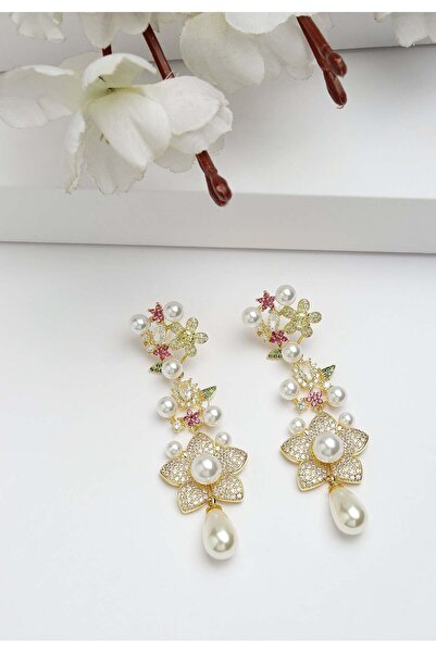 Avant-Garde Paris Cercei pandantivi cu zirconiu floral din colecția Diva