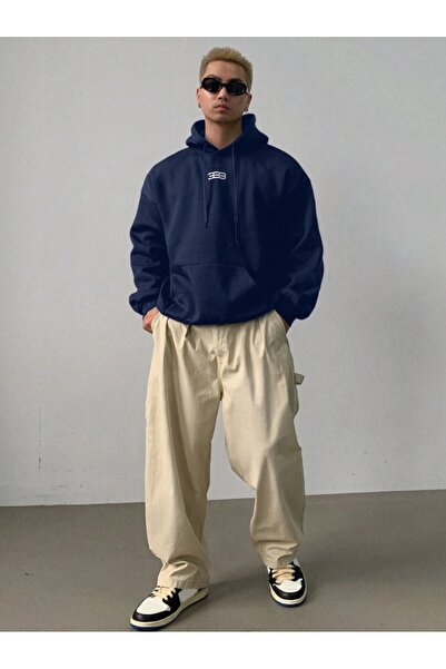 AFROGİYİM Φούτερ με κουκούλα Unisex με στάμπα BBB με 2 κλωστές