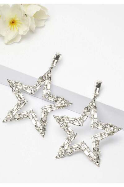 Avant-Garde Paris Cercei cu stea și cristale strălucitoare