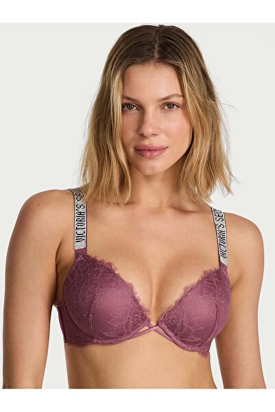 Victoria's Secret Işıltılı Askılı Dantelli Push-Up Sütyen
