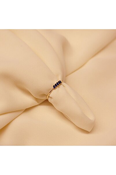 TAHAN MÜCEVHERAT Pisa Safir Minimal Yüzük-14 (Standart Ölçü)