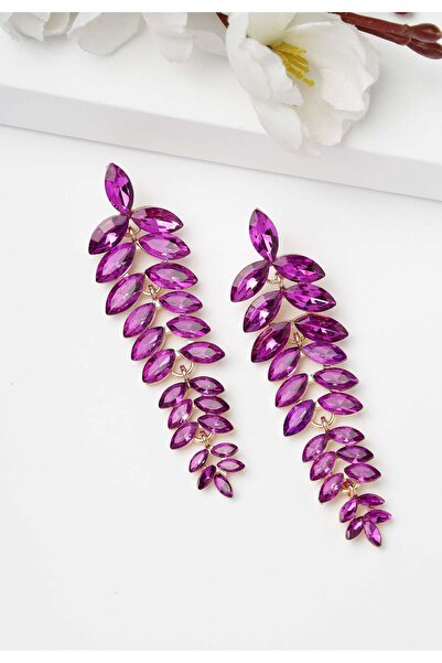 Avant-Garde Paris Cercei suspendați în formă de frunză în cascadă multicoloră