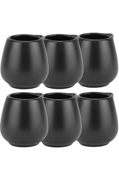 Culinaro Set 6 latiere fara toarta, portelan VISION BLACK 40ml