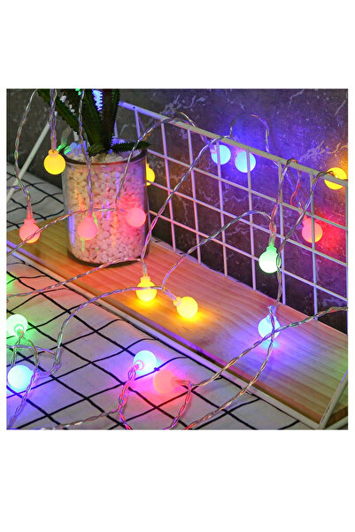 Toolsy Instalatie sfere brad Craciun Flippy, 4 metri, 30 LEd-uri, alimentare ...