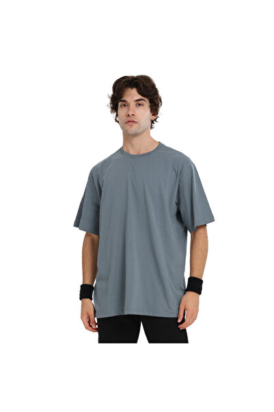 Sportive Wink Oversize Erkek Gri Günlük Stil T-Shirt 25KE1024-GRI
