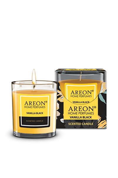 Areon Lumânare parfumată Areon, Cupă de sticlă, Vanilie, 7,5 x 6,9 cm, Timp d...