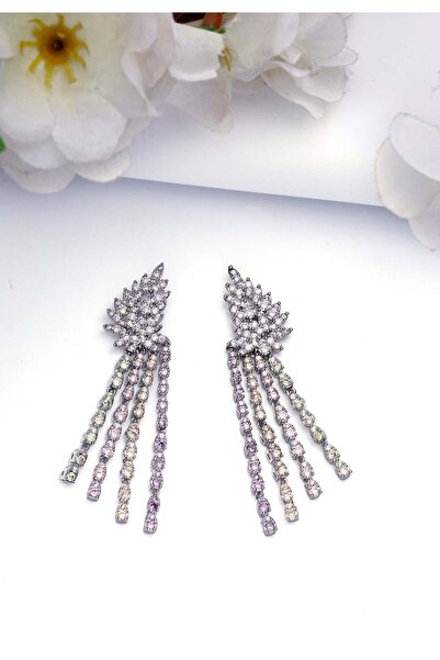 Avant-Garde Paris Cercei cu ciucuri violet deschis