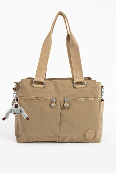 Freedom Geantă de umăr și crossbody din material textil încrețit de dimensiun...