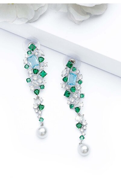 Avant-Garde Paris Cercei contemporani cu pandantiv argintiu