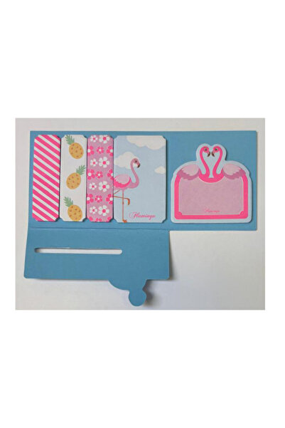 KRAF Set de hârtie adezivă pentru note cu tematică flamingo 20x5 coli 50x50mm
