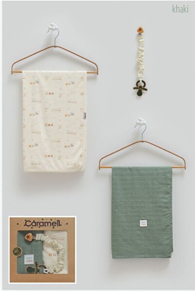 ByBest Beauty Caramell Muslin and Combed Cotton Blanket Set of 3