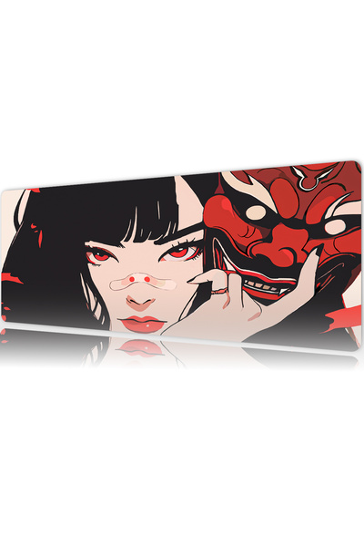 urzuva Red Mirage Gaming Oyuncu Mouse Pad 80x30 cm 3mm Mousepad
