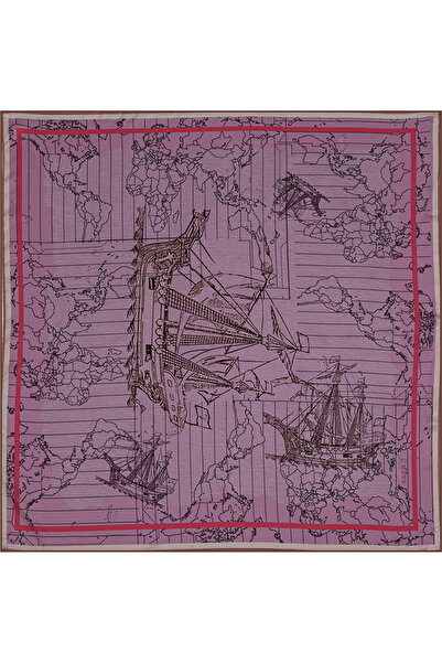 Aker 90Χ90 Μεταξωτό μαντήλι διπλής όψης Βόσφορος