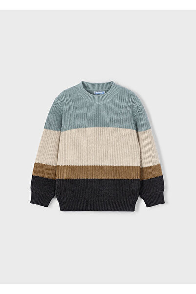 MAYORAL Pulover din amestec de bumbac și acril, albastru, cu gât crew