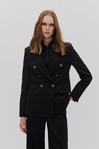 Shn DİKİŞ DETAYLI KRUVAZE BLAZER PANTOLON TAKIM