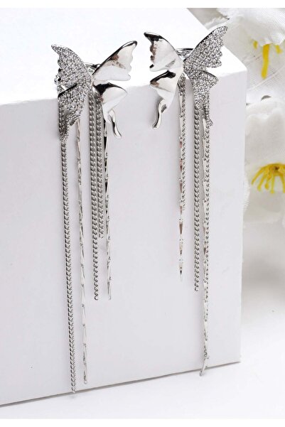 Avant-Garde Paris Cercei cu cristale și fluture cu ciucuri