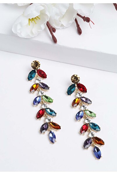 Avant-Garde Paris Cercei cu pandantiv din frunze de cristal