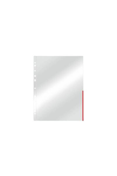 Esselte A4 protective film 105 microns top and right side opening colored edge 100 pieces/set red