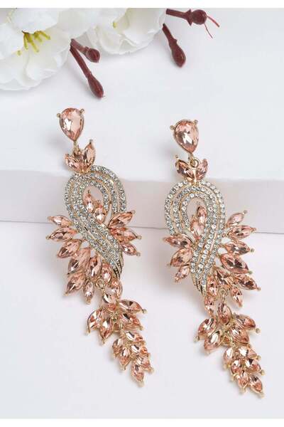 Avant-Garde Paris Cercei cu frunze de cristal aurii