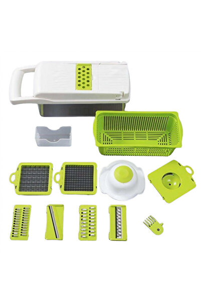 Flippy Multifunctional Slicer, Flippy, Grater, 8 in 1, for Fruits and Vegetables, 10 Pieces, Stainless Steel Blades