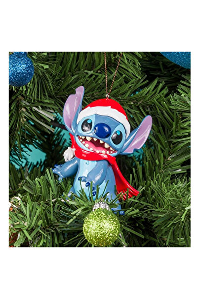 Disney Ornament de Crăciun cu Moș Crăciun, cusătură 3D, 9 cm, albastru