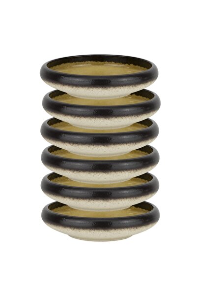 Culinaro Set 6 farfurii gourmet Gio Amber din portelan 15cm